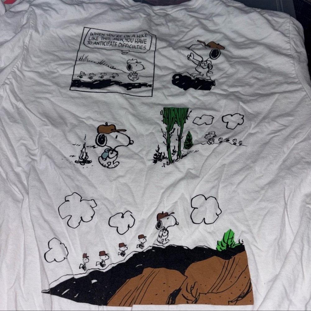 Peanuts White Snoopy Short Sleeve Tee